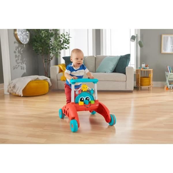 Fisher-Price HJP43 dubbelsidig gåstol med stadigt och regelbundet tempo