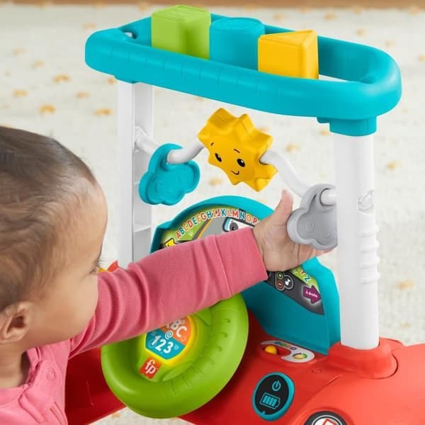 Fisher-Price HJP43 dubbelsidig gåstol med stadigt och regelbundet tempo