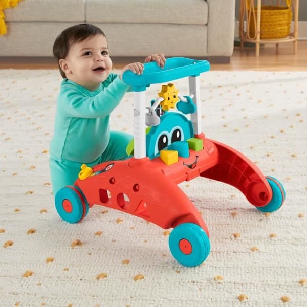 Fisher-Price HJP43 dubbelsidig gåstol med stadigt och regelbundet tempo