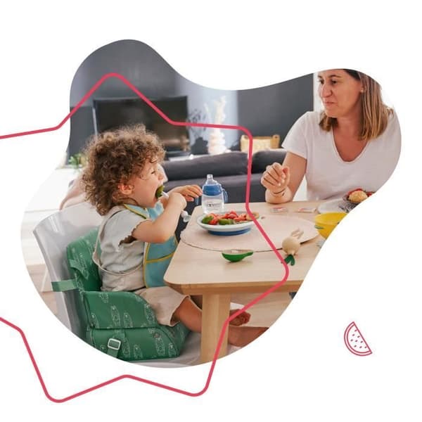 Badabulle Nomad Booster Seat - Kompakt Foldbar - Universal - Fra 6 til 36 måneder, Bjørn