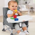 Miniatyrbillede 2 af 6: BRIGHT STARTS Kompakt, foldbar selepude - Pop 'N Sit, aftagelig bakke, ultrakompakt, bæretaske inkluderet