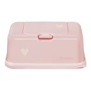 Funkybox Ljusrosa Hjärta - Förvaring våtservetter