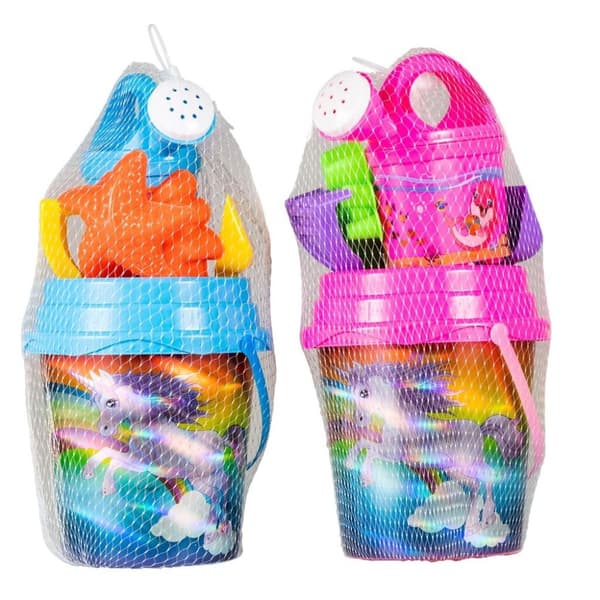 Summertime strandsæt Unicorn Laser Print 7dlg 2ass