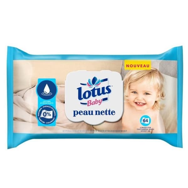 lotus Baby 7322540860122 - KVM SWITCH - Clear Skin - Babyservett - 12 förpackningar med 64 våtservetter