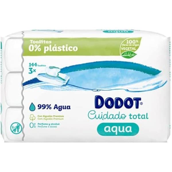 Aqua Wipes - DODOT - 3 x 48 delar - Allergivänligt - Plastfritt - Blandat