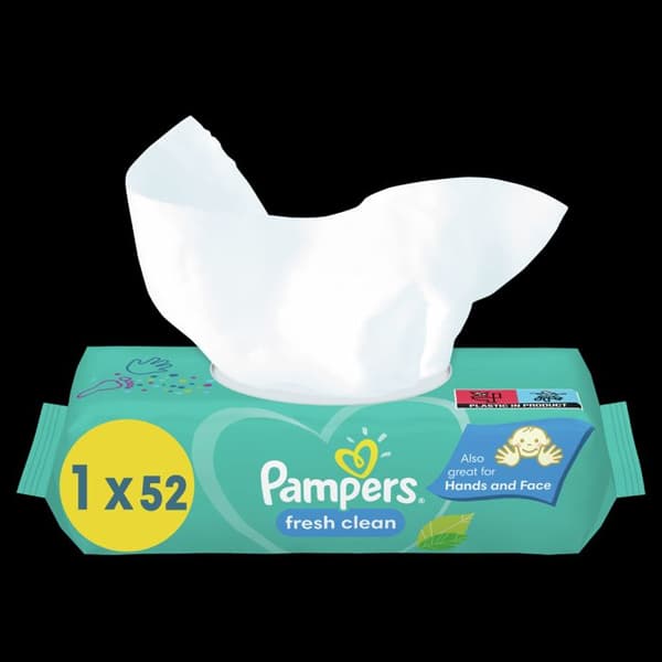 12x52 Fresh Clean Wipes, Pampers