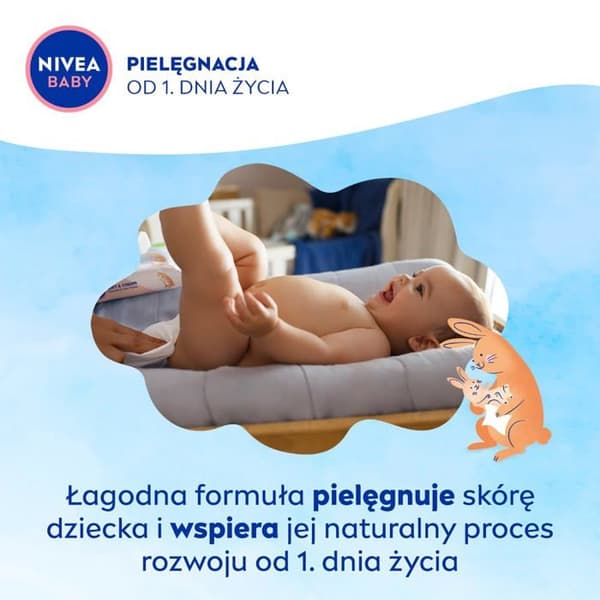 Nivea baby våtservetter biologiskt nedbrytbara Soft - Cream Ekonomiskt emballage, 4 x 57 st