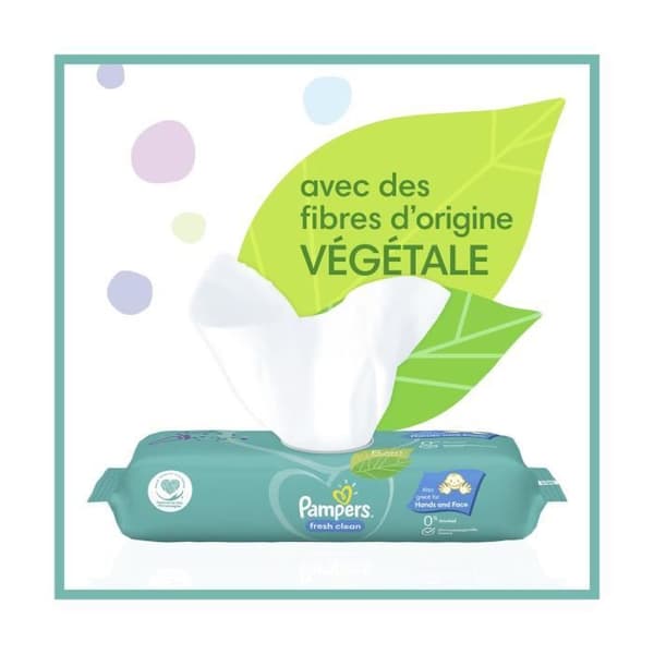 PAMPERS Baby Wipes - FRESHCLEAN - Förpackning med 1 x 80 våtservetter