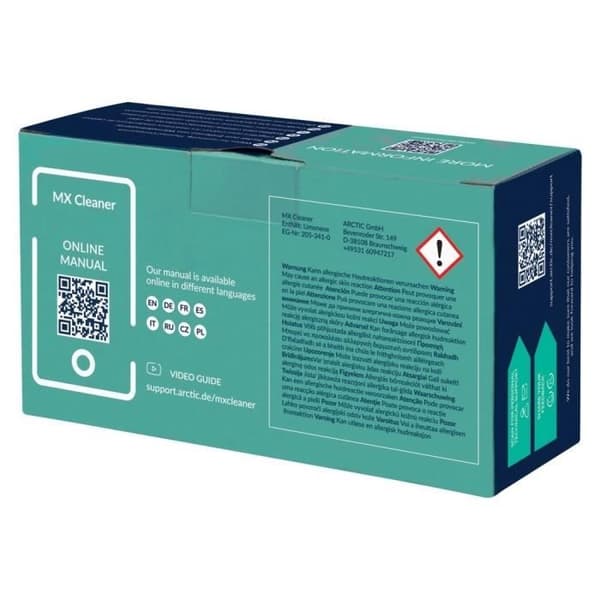 ARCTIC MX Cleaner - Thermal Paste Cleaning Wipes (Pack 40) Svart