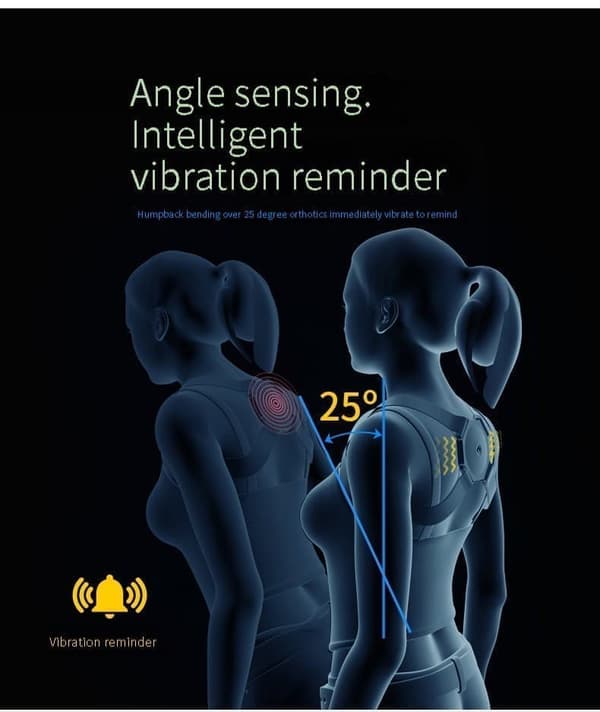 Hållningsväst med vibrationspåminnelse – Justerbar hållningskorrigering för rygg & nacke, barn och vuxna