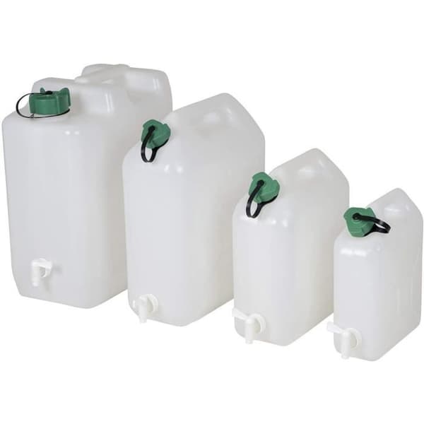 Extra stark jerrycan med kran med rent vatten 35 liter