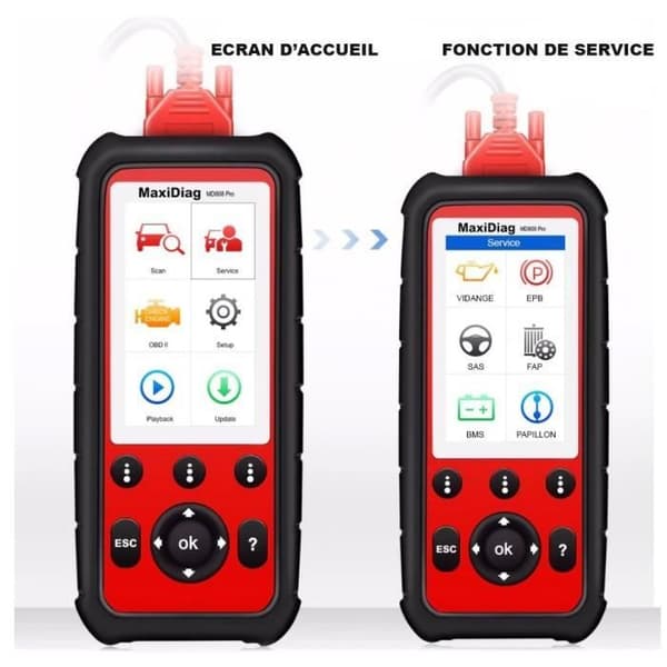 Autel MD808 PRO Diagnostic case-Europe version-Assistance in France-2 års garanti