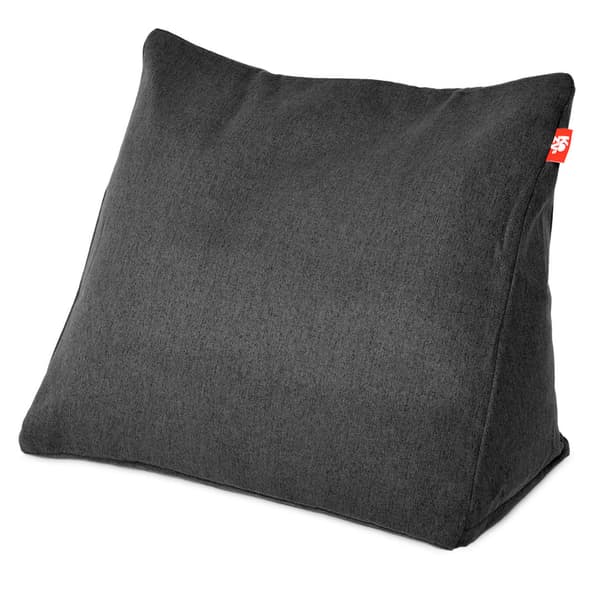 KOZYS Sækkestol Læsepude Kilepude Rygpude (med mikroperler, ergonomisk rygstøtte og nakkepude), forskellige farver, til børn og voksne Sort