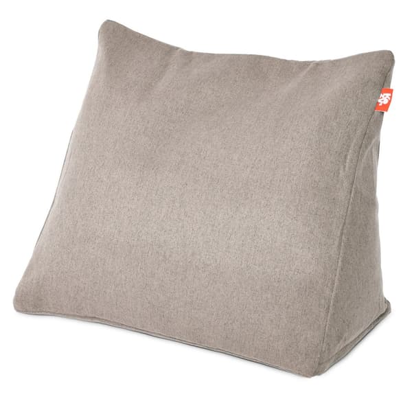 KOZYS Sittsäck Reading Cushion Wedge Cushion Ryggkudde (med mikrokulor, ergonomiskt ryggstöd och nackkudde), olika färger, för barn och vuxna Grå