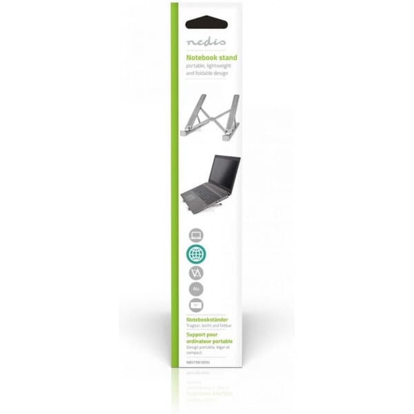 Nedis laptopstander, sølv