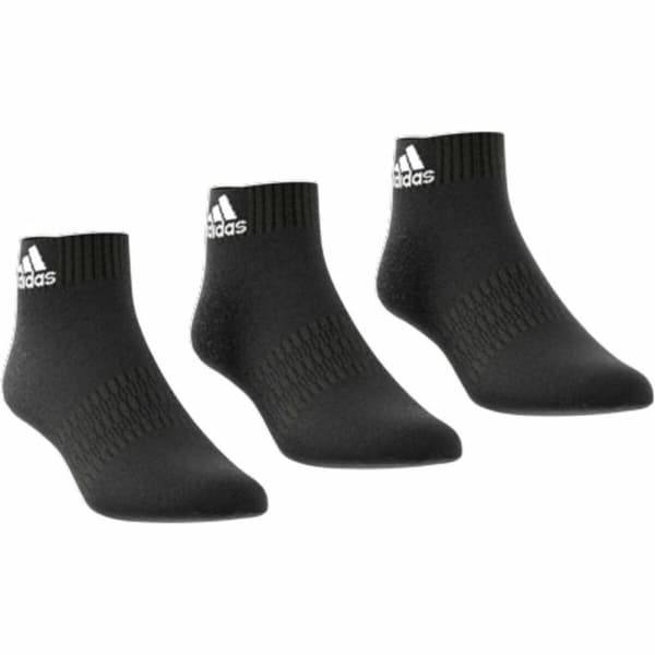 Ankelsokker Adidas Cushioned  3 par Svart - 43-45