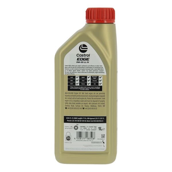 Motorolja - CASTROL - EDGE 0W-20 LL IV - 1L