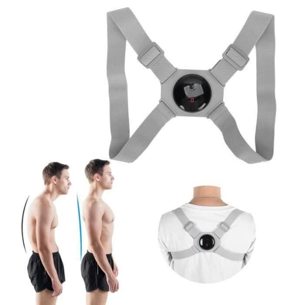 Hållningskorrigerare - Jes12790 - Vibrationsbälte - LCD-skärm - USB-laddning - Justerbar