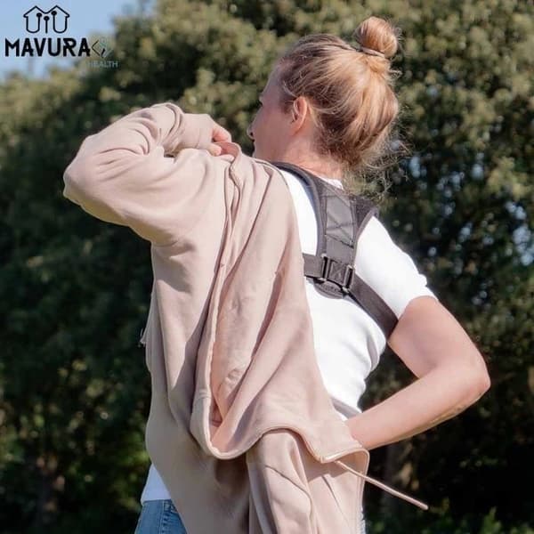 Ryggstöd - MAVURA - FITBACK PRO™ - Hållningskorrigering - Optimal komfort - Material som andas