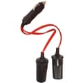 Pikkukuva 1 / 2: Dubbelt 12/24V cigarettändaruttag - HTC UTRUSTNING - Med 10A LED och 20 cm röd kabel