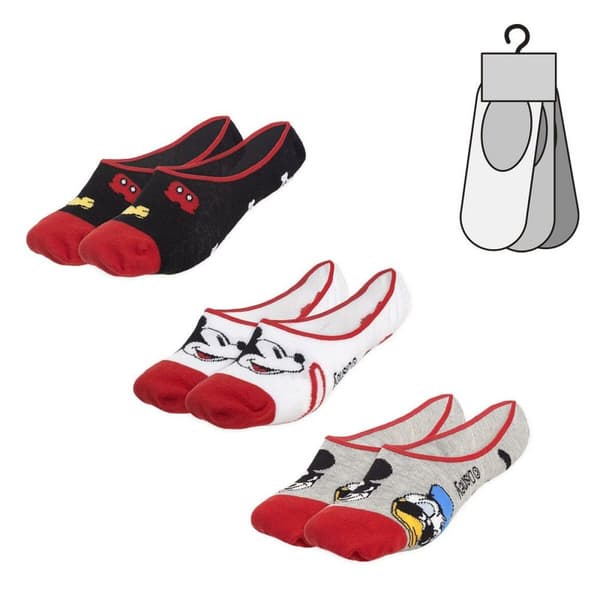 Sokker Mickey Mouse Unisex 3 par - 41-46