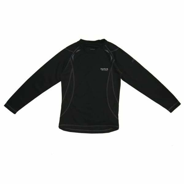 Termisk T-shirt til Børn Regatta Sort - 10 år