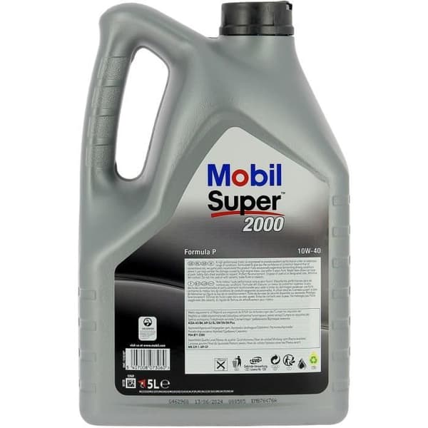 Motoroljekanna - MOBIL - S2000 10W40 Formula-P - 5 L - 4 säsonger