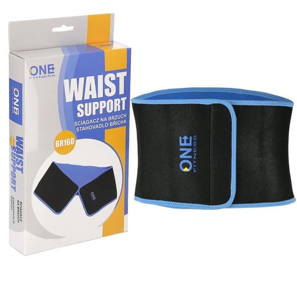 Belly band - One Fitness - BR160 - Svart/Blå - Unisex - Fitness