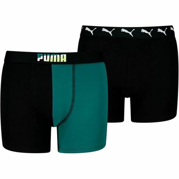Boxershorts til mænd Puma Sort Grøn - 15-16 år