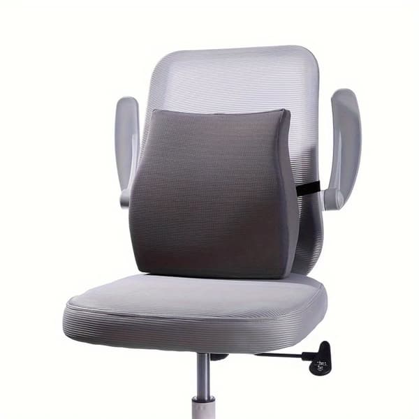 Vaahdotettu vyötärötuki tyyny, ergonominen muotoilu, konepestävä päällinen,Tumma harmaa