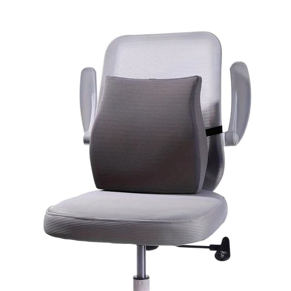 Skum Taljestøttepude, Ergonomisk Design, Maskinvaskbart Betræk,Mørkegrå