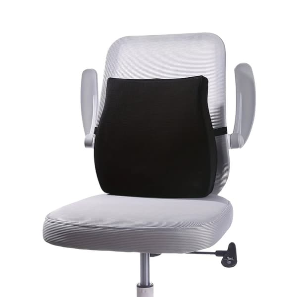 Skum Taljestøttepude, Ergonomisk Design, Maskinvaskbart Betræk,Sort