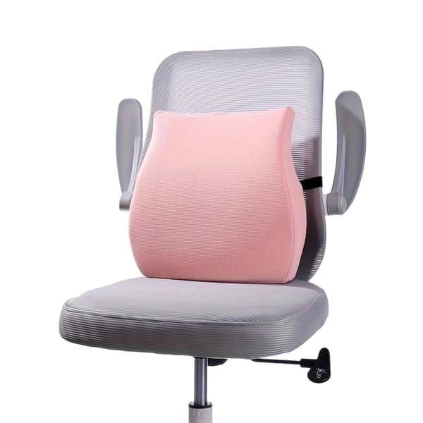 Skum Taljestøttepude, Ergonomisk Design, Maskinvaskbart Betræk,Lyserød
