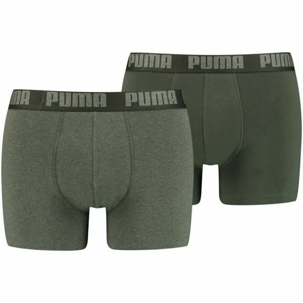 Miesten bokserit Puma Basic 2 Kappaletta Tummanvihreä - S