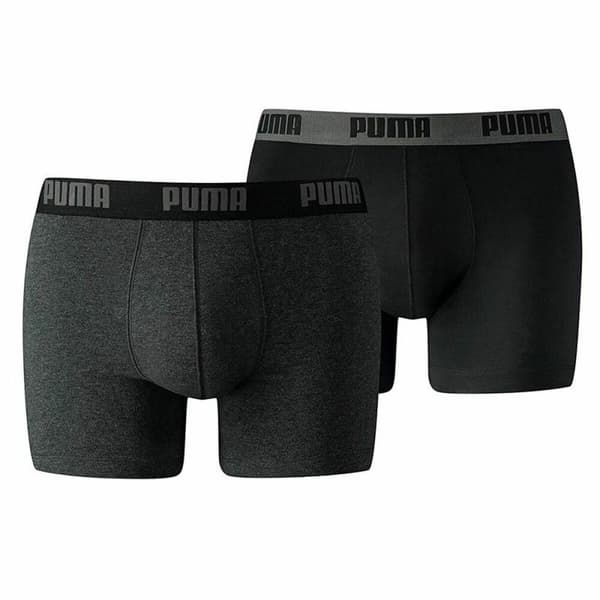 Boxer Puma Basic Svart/Grå (2 uds) - S
