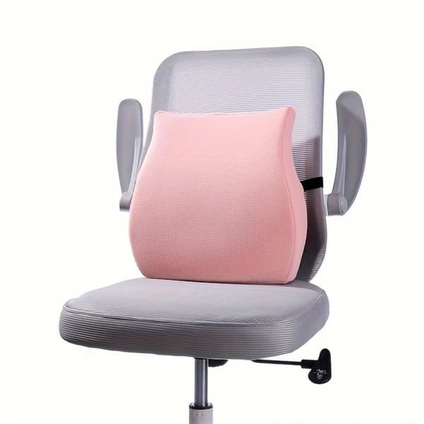Vaahdotettu vyötärötuki tyyny, ergonominen muotoilu, konepestävä päällinen,Vaaleanpunainen