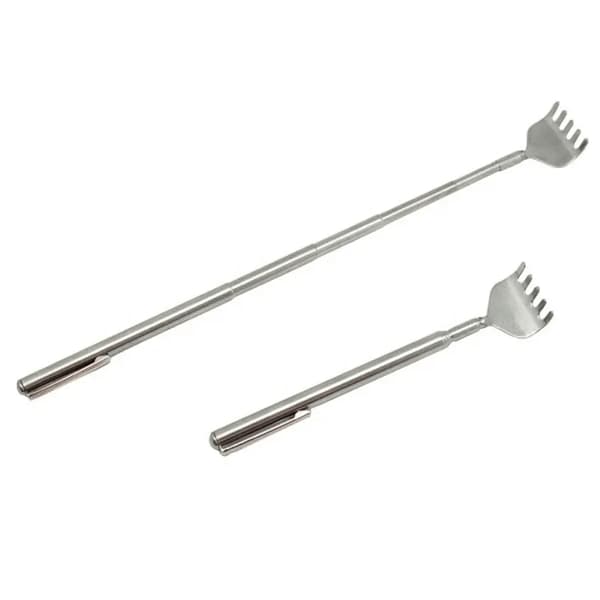 Telescopic Back Scratcher - 15 cm / 50 cm udfoldet Sølv