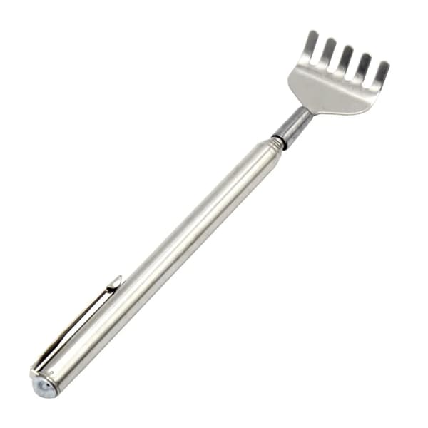 Telescopic Back Scratcher - 15 cm / 50 cm udfoldet Sølv