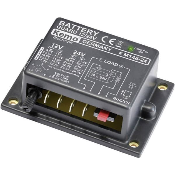 Kemo M148-24 Batterivakt Urladdningsskydd 12 V, 24 V