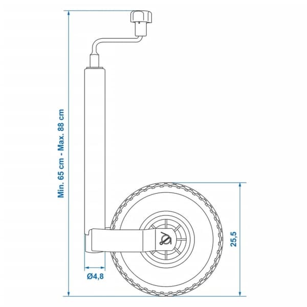 ProPlus næsehjul 48 mm med luftdæk 26x8,5 cm 231507