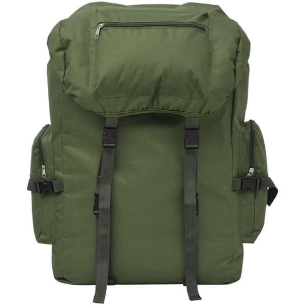 vidaXL Ryggsekk Militærstil 65 L Grønn