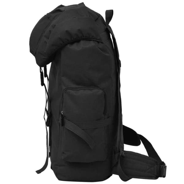 vidaXL Ryggsekk Militærstil 65 L Svart