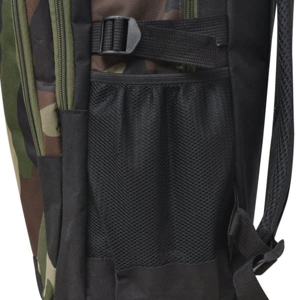 vidaXL Skolryggsäck 40 L svart och kamouflage