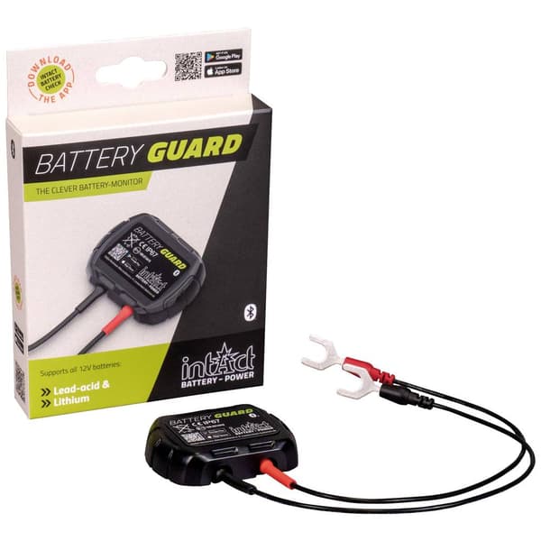 Intact GL10 Battery-Guard Batteriövervakning 12 V Bluetooth, App-styrning, Laddningsövervakning 15 mm x 60 mm x 45 mm