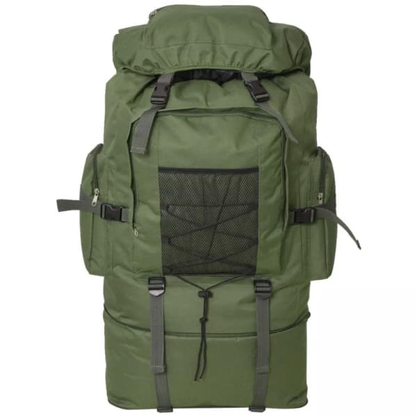 vidaXL Armeija-Tyylinen Reppu XXL 100 L Vihreä