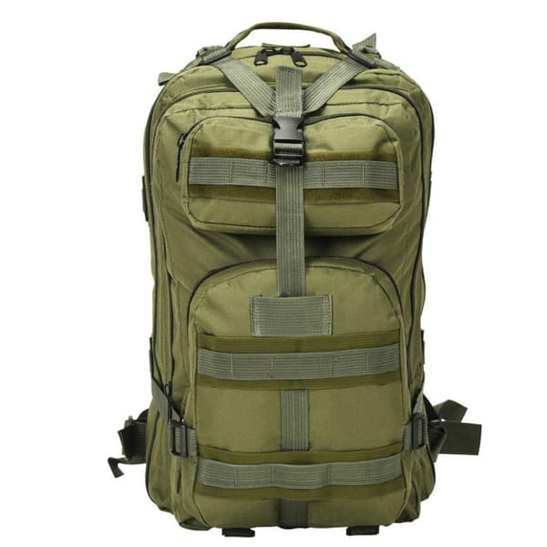 vidaXL Ryggsekk i militærstil 50 L olivengrønn