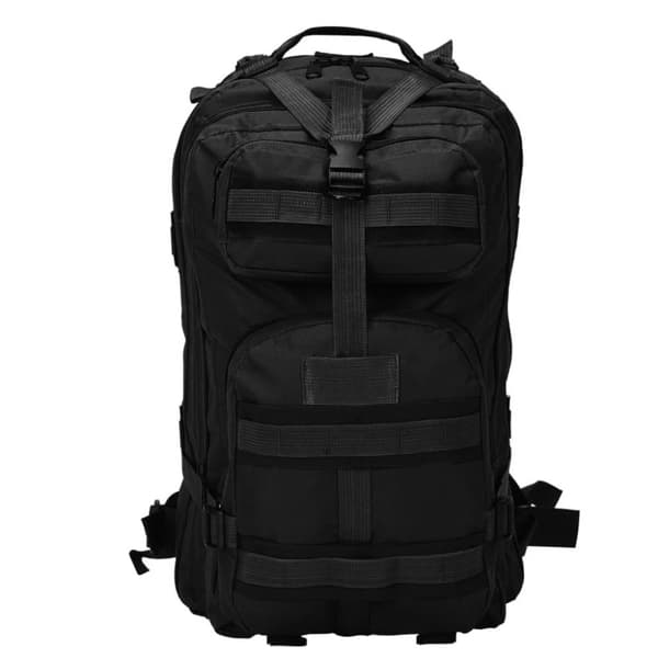 vidaXL Ryggsekk i militærstil 50 L svart