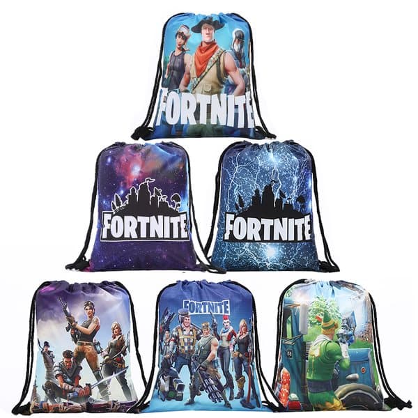 Fortnite Gympapåsar 6st Modeller -RYGGSÄCK MED DRAGSKO Modell 7