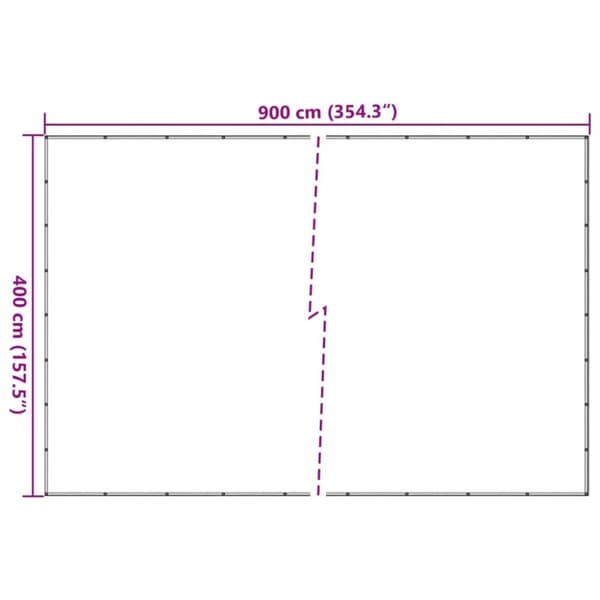 vidaXL Konttiverkko HDPE 4x9 m musta