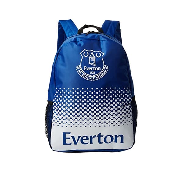 Everton FC Officiell fotbollsryggsäck/ryggsäck i Fade Crest Design Blue/White One Size